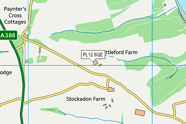 PL12 6QE map - OS VectorMap District (Ordnance Survey) PL12 6QE map - OS VectorMap District (Ordnance Survey)