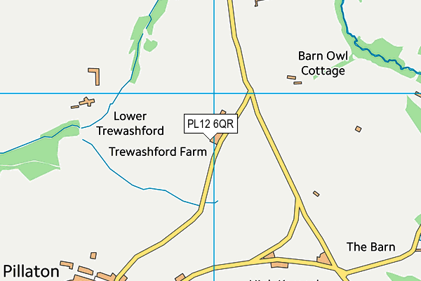 PL12 6QR map - OS VectorMap District (Ordnance Survey) PL12 6QR map - OS VectorMap District (Ordnance Survey)