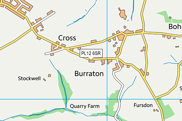PL12 6SR map - OS VectorMap District (Ordnance Survey) PL12 6SR map - OS VectorMap District (Ordnance Survey)