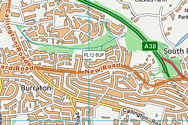 PL12 6UP map - OS VectorMap District (Ordnance Survey)