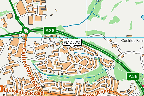 PL12 6WD map - OS VectorMap District (Ordnance Survey) PL12 6WD map - OS VectorMap District (Ordnance Survey)