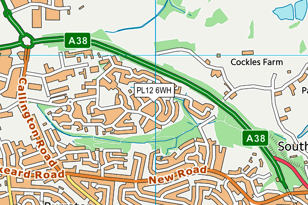 PL12 6WH map - OS VectorMap District (Ordnance Survey) PL12 6WH map - OS VectorMap District (Ordnance Survey)