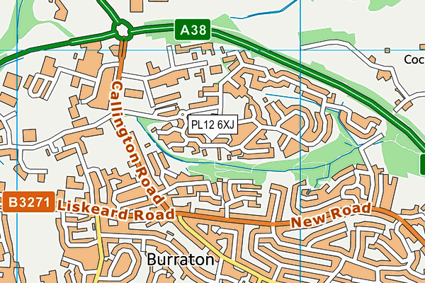 PL12 6XJ map - OS VectorMap District (Ordnance Survey) PL12 6XJ map - OS VectorMap District (Ordnance Survey)