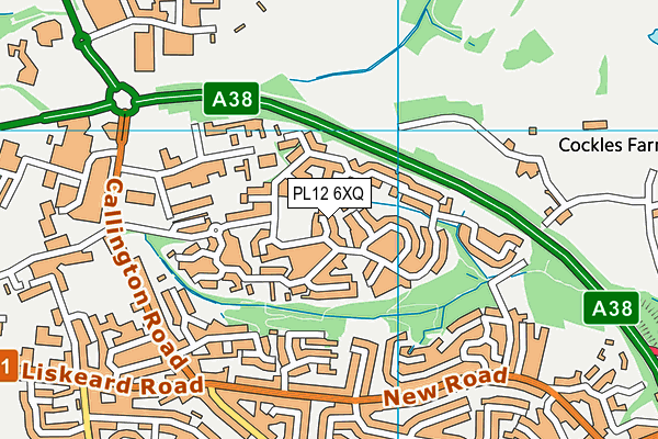 PL12 6XQ map - OS VectorMap District (Ordnance Survey) PL12 6XQ map - OS VectorMap District (Ordnance Survey)
