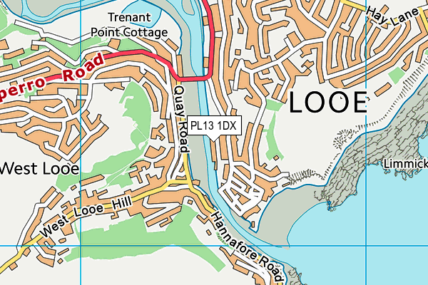 PL13 1DX map - OS VectorMap District (Ordnance Survey) PL13 1DX map - OS VectorMap District (Ordnance Survey)
