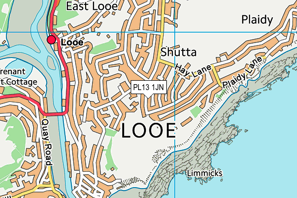 PL13 1JN map - OS VectorMap District (Ordnance Survey) PL13 1JN map - OS VectorMap District (Ordnance Survey)