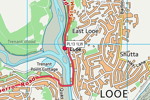 PL13 1LW map - OS VectorMap District (Ordnance Survey) PL13 1LW map - OS VectorMap District (Ordnance Survey)