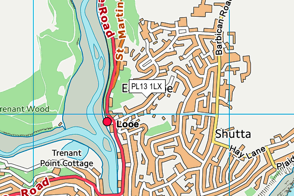 PL13 1LX map - OS VectorMap District (Ordnance Survey) PL13 1LX map - OS VectorMap District (Ordnance Survey)