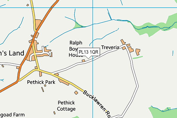 PL13 1QR map - OS VectorMap District (Ordnance Survey) PL13 1QR map - OS VectorMap District (Ordnance Survey)