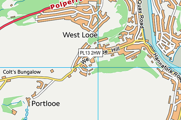 PL13 2HW map - OS VectorMap District (Ordnance Survey)