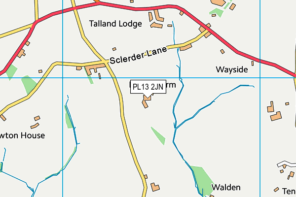 PL13 2JN map - OS VectorMap District (Ordnance Survey) PL13 2JN map - OS VectorMap District (Ordnance Survey)