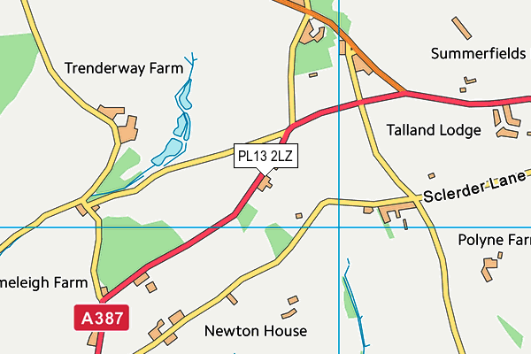 PL13 2LZ map - OS VectorMap District (Ordnance Survey) PL13 2LZ map - OS VectorMap District (Ordnance Survey)