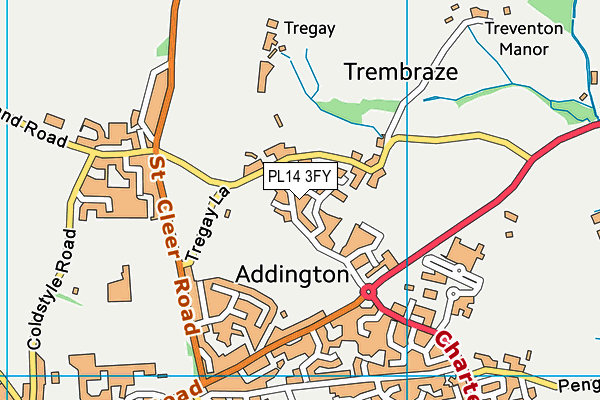 PL14 3FY map - OS VectorMap District (Ordnance Survey) PL14 3FY map - OS VectorMap District (Ordnance Survey)