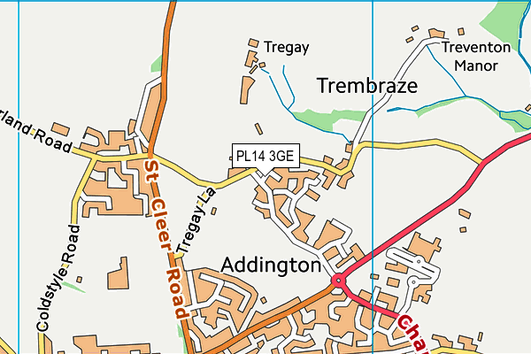PL14 3GE map - OS VectorMap District (Ordnance Survey) PL14 3GE map - OS VectorMap District (Ordnance Survey)