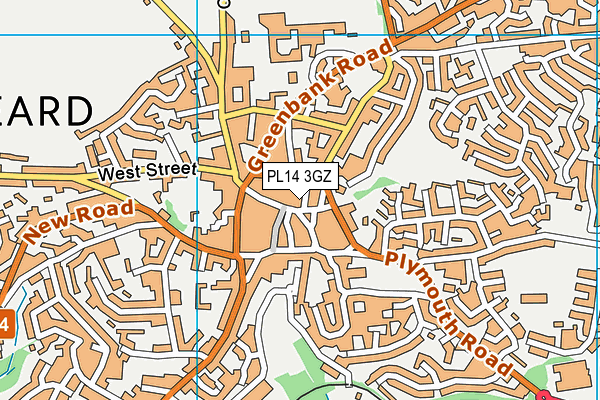 PL14 3GZ map - OS VectorMap District (Ordnance Survey) PL14 3GZ map - OS VectorMap District (Ordnance Survey)