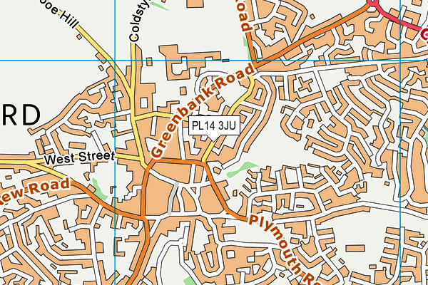 PL14 3JU map - OS VectorMap District (Ordnance Survey) PL14 3JU map - OS VectorMap District (Ordnance Survey)