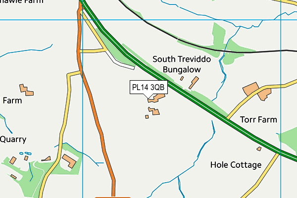 PL14 3QB map - OS VectorMap District (Ordnance Survey) PL14 3QB map - OS VectorMap District (Ordnance Survey)