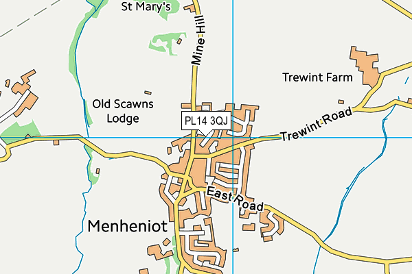 PL14 3QJ map - OS VectorMap District (Ordnance Survey) PL14 3QJ map - OS VectorMap District (Ordnance Survey)