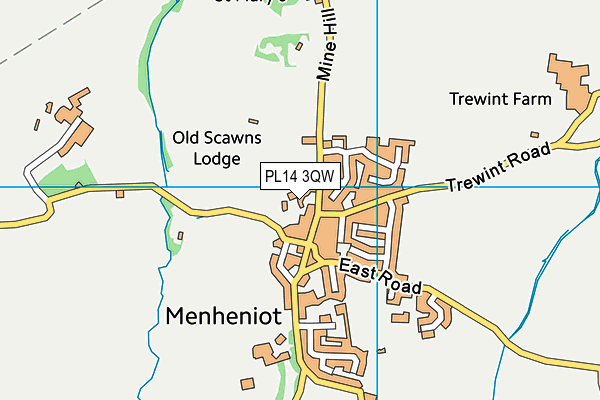 PL14 3QW map - OS VectorMap District (Ordnance Survey) PL14 3QW map - OS VectorMap District (Ordnance Survey)