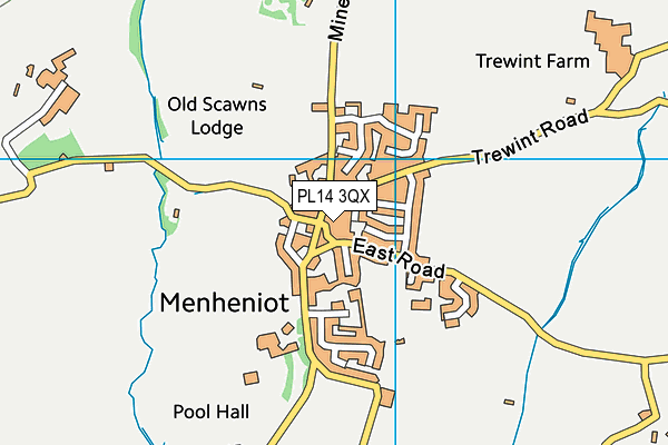 PL14 3QX map - OS VectorMap District (Ordnance Survey) PL14 3QX map - OS VectorMap District (Ordnance Survey)