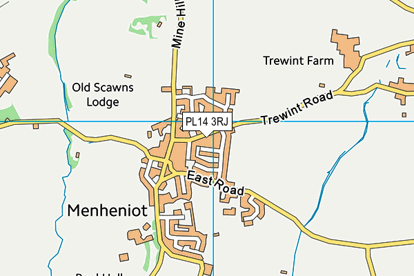 PL14 3RJ map - OS VectorMap District (Ordnance Survey) PL14 3RJ map - OS VectorMap District (Ordnance Survey)