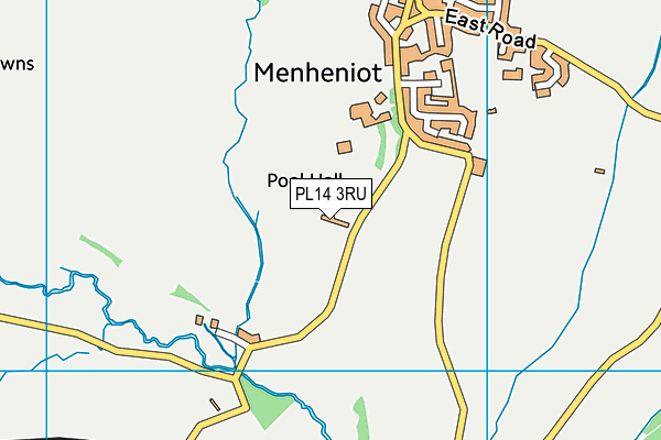 PL14 3RU map - OS VectorMap District (Ordnance Survey) PL14 3RU map - OS VectorMap District (Ordnance Survey)