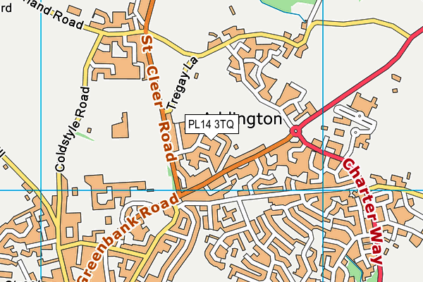 PL14 3TQ map - OS VectorMap District (Ordnance Survey) PL14 3TQ map - OS VectorMap District (Ordnance Survey)