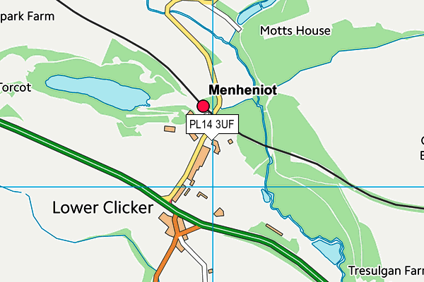 PL14 3UF map - OS VectorMap District (Ordnance Survey) PL14 3UF map - OS VectorMap District (Ordnance Survey)