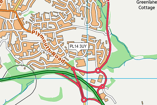 PL14 3UY map - OS VectorMap District (Ordnance Survey) PL14 3UY map - OS VectorMap District (Ordnance Survey)