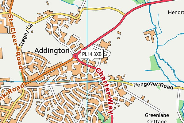PL14 3XB map - OS VectorMap District (Ordnance Survey) PL14 3XB map - OS VectorMap District (Ordnance Survey)