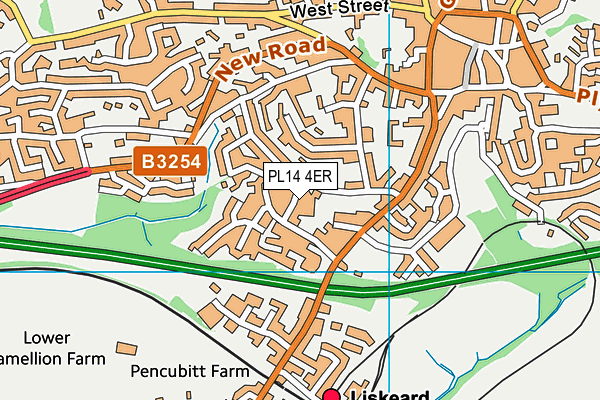 PL14 4ER map - OS VectorMap District (Ordnance Survey) PL14 4ER map - OS VectorMap District (Ordnance Survey)