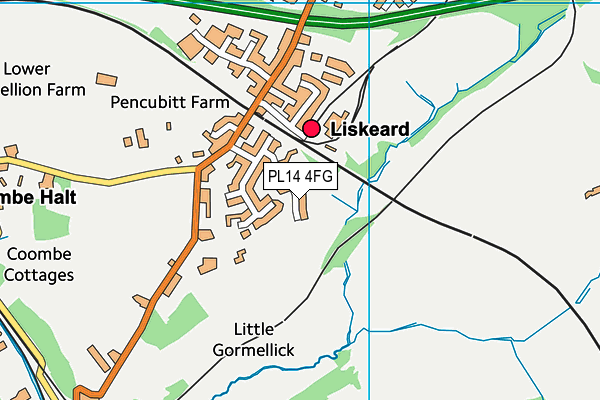 PL14 4FG map - OS VectorMap District (Ordnance Survey) PL14 4FG map - OS VectorMap District (Ordnance Survey)