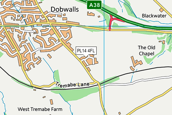PL14 4FL map - OS VectorMap District (Ordnance Survey) PL14 4FL map - OS VectorMap District (Ordnance Survey)