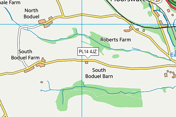 PL14 4JZ map - OS VectorMap District (Ordnance Survey) PL14 4JZ map - OS VectorMap District (Ordnance Survey)