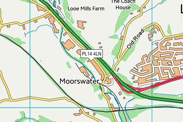 PL14 4LN map - OS VectorMap District (Ordnance Survey) PL14 4LN map - OS VectorMap District (Ordnance Survey)