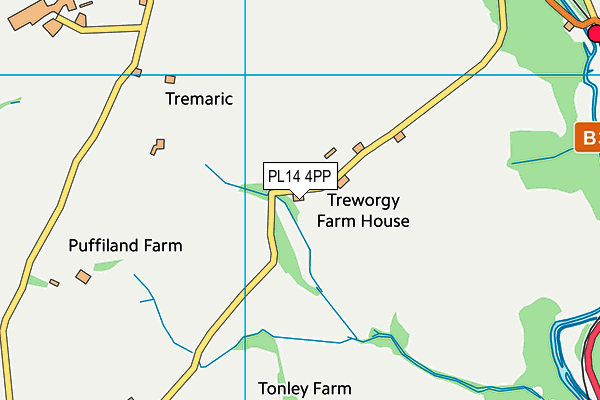 PL14 4PP map - OS VectorMap District (Ordnance Survey)