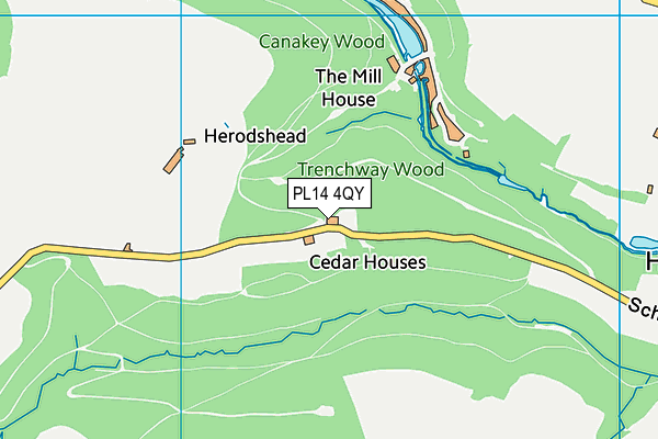 PL14 4QY map - OS VectorMap District (Ordnance Survey) PL14 4QY map - OS VectorMap District (Ordnance Survey)