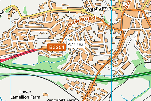 PL14 4RZ map - OS VectorMap District (Ordnance Survey) PL14 4RZ map - OS VectorMap District (Ordnance Survey)