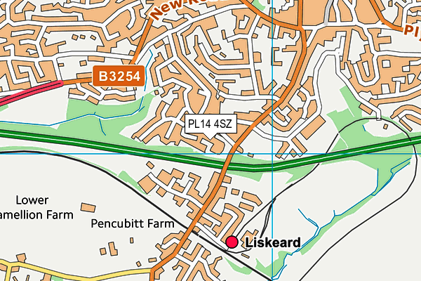PL14 4SZ map - OS VectorMap District (Ordnance Survey) PL14 4SZ map - OS VectorMap District (Ordnance Survey)