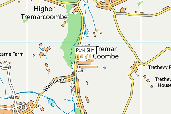 PL14 5HY map - OS VectorMap District (Ordnance Survey) PL14 5HY map - OS VectorMap District (Ordnance Survey)