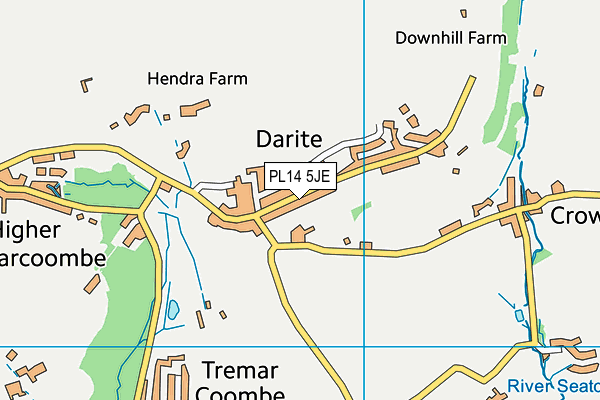 PL14 5JE map - OS VectorMap District (Ordnance Survey) PL14 5JE map - OS VectorMap District (Ordnance Survey)