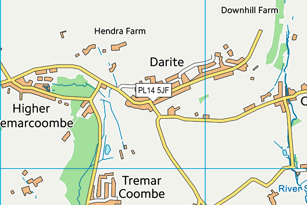 PL14 5JF map - OS VectorMap District (Ordnance Survey) PL14 5JF map - OS VectorMap District (Ordnance Survey)