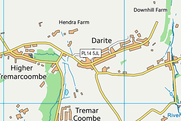 PL14 5JL map - OS VectorMap District (Ordnance Survey) PL14 5JL map - OS VectorMap District (Ordnance Survey)