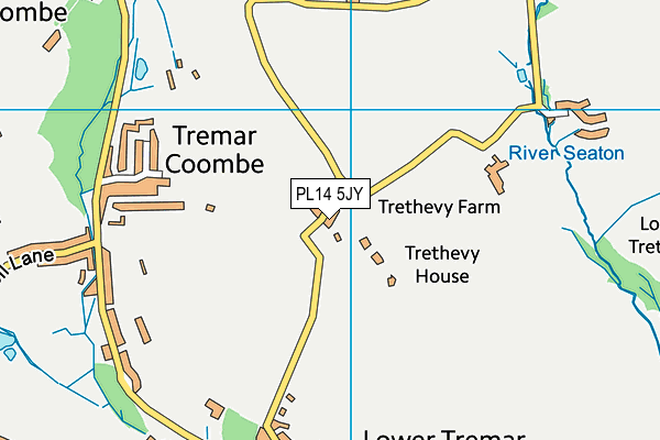 PL14 5JY map - OS VectorMap District (Ordnance Survey) PL14 5JY map - OS VectorMap District (Ordnance Survey)