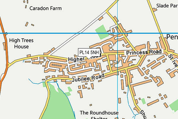 PL14 5NH map - OS VectorMap District (Ordnance Survey) PL14 5NH map - OS VectorMap District (Ordnance Survey)