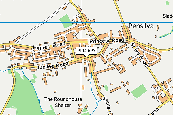 PL14 5PY map - OS VectorMap District (Ordnance Survey) PL14 5PY map - OS VectorMap District (Ordnance Survey)
