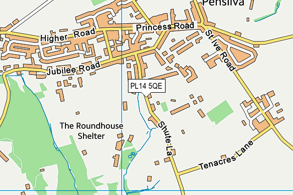 PL14 5QE map - OS VectorMap District (Ordnance Survey) PL14 5QE map - OS VectorMap District (Ordnance Survey)
