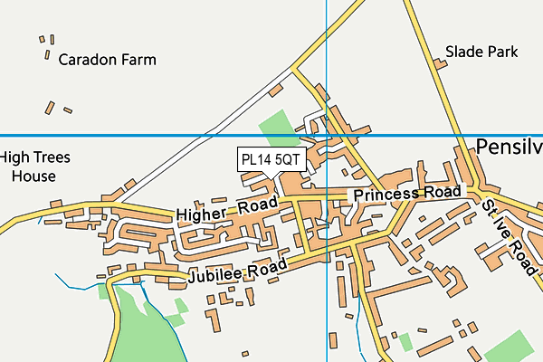 PL14 5QT map - OS VectorMap District (Ordnance Survey) PL14 5QT map - OS VectorMap District (Ordnance Survey)