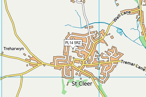 PL14 5RZ map - OS VectorMap District (Ordnance Survey) PL14 5RZ map - OS VectorMap District (Ordnance Survey)