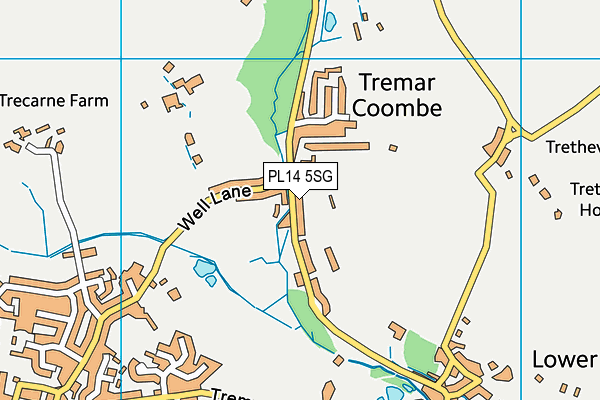 PL14 5SG map - OS VectorMap District (Ordnance Survey) PL14 5SG map - OS VectorMap District (Ordnance Survey)